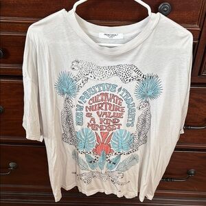 Project Social T Cream Graphic 3/4 Sleeve Tee